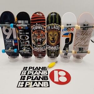 6 Tech Deck Lot PlanB Stickers Mini Skateboards Fingerboards